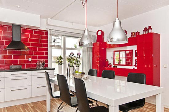 kırmızı mutfak dekorasyon fikirleri